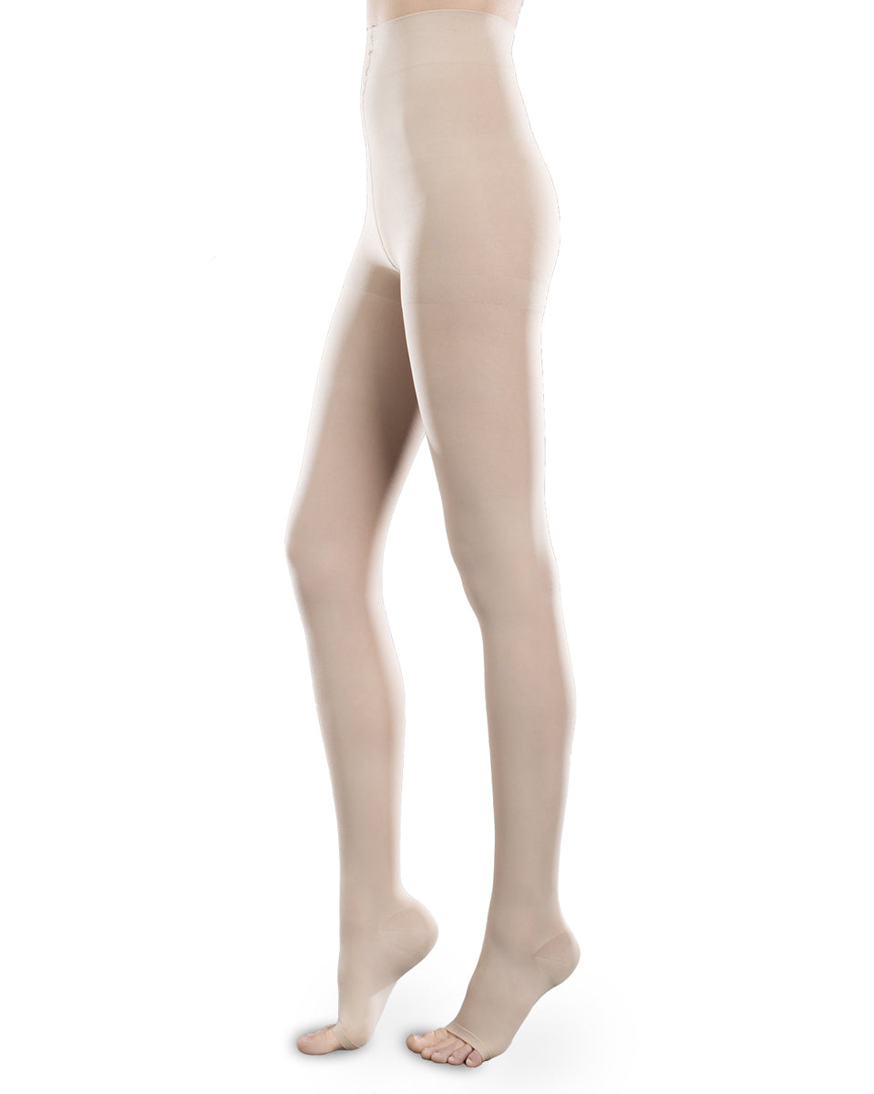 Therafirm Sheer Ease Women's OPEN TOE Pantyhose 15-20mmHg- Clearance