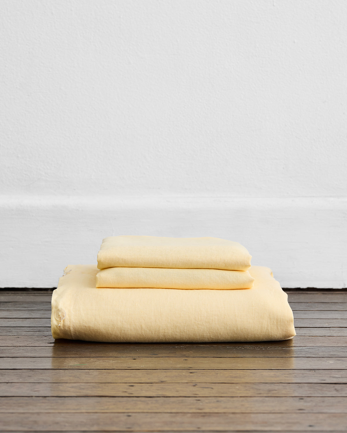 Limoncello 100% French Flax Linen Duvet Cover Set